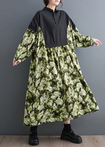 Boho Chic Printed Cotton Maxi Dress - Emily