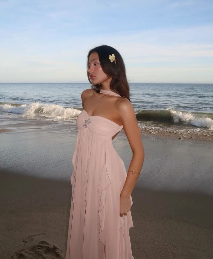 Strapless Maxi Dress with Ruffle Layers for Women - Larissa