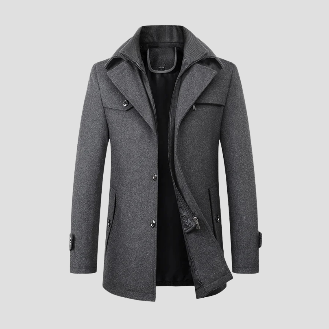 Men's Double Collar Coat | Winter