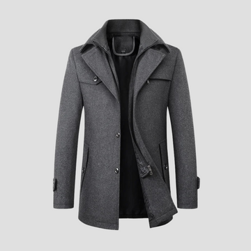 Men's Double Collar Coat | Winter