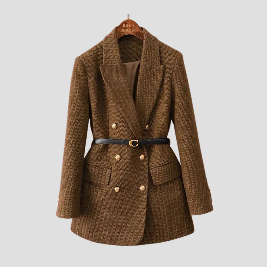 Women's Tweed Coat | Belt