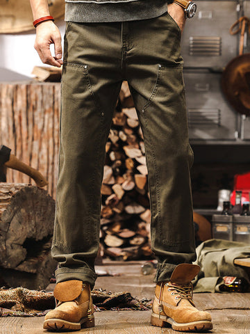 Men's Straight Cargo Trousers | Retro