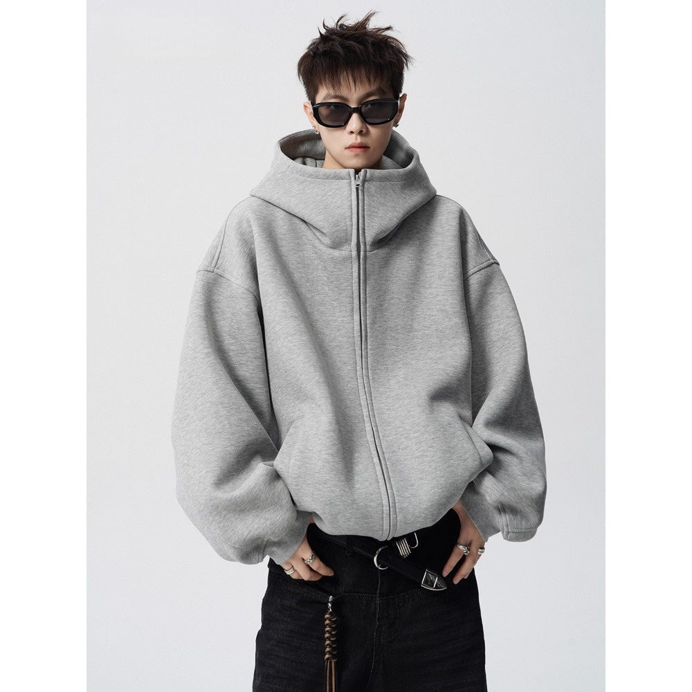 Zip Up Oversized Hoodie Sweatshirt for Men - Flavia