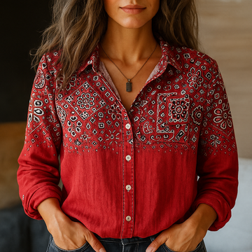 Women's Button-Down Blouse | Printing