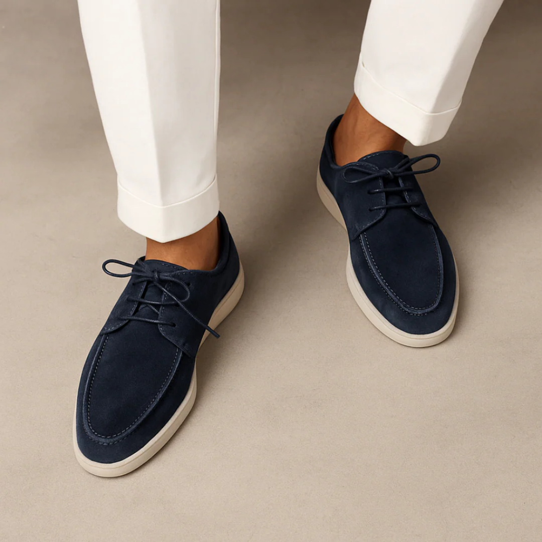 Men's Lace-Up Loafers | Suede