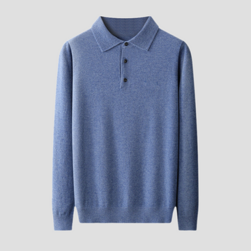 Men's Wool Sweater | Polo Collar