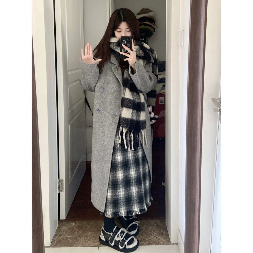 Long Wool Blend Overcoat for Women - Camilla