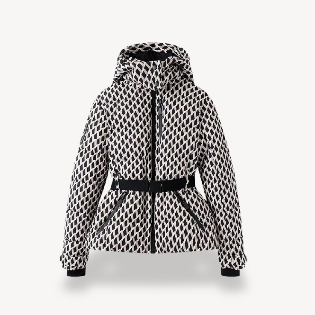 Women's Plaid Puffer Jacket | Waist