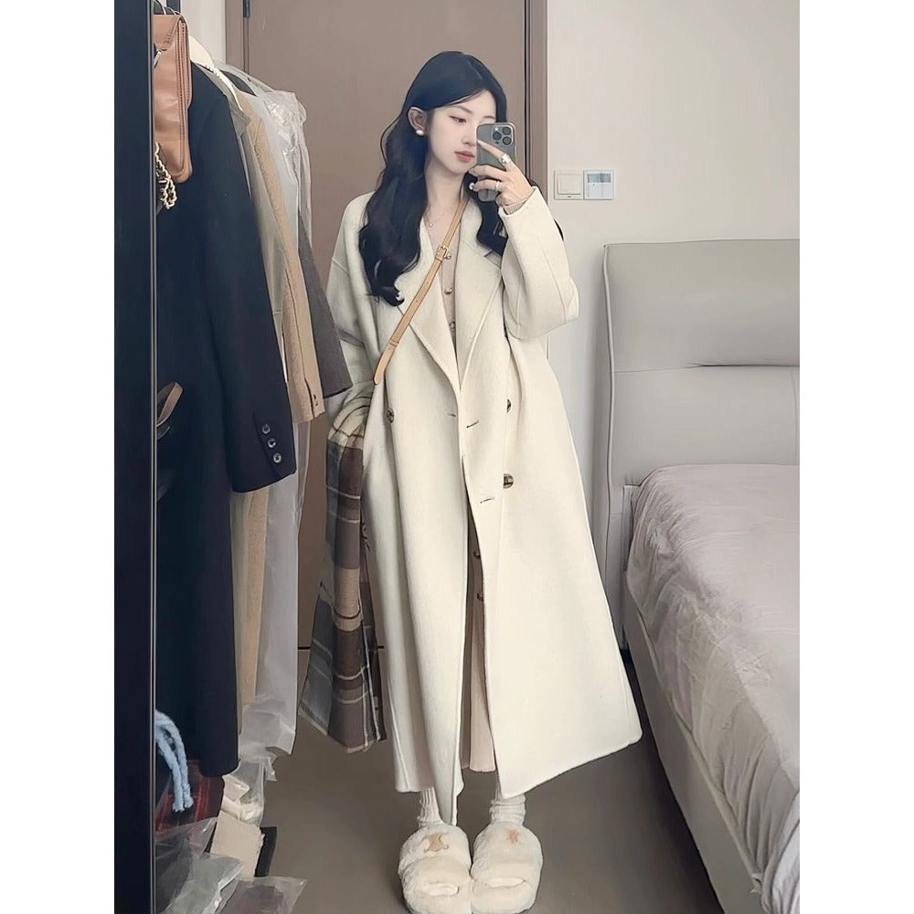 Long Wool Blend Overcoat for Women - Camilla
