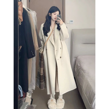 Long Wool Blend Overcoat for Women - Camilla