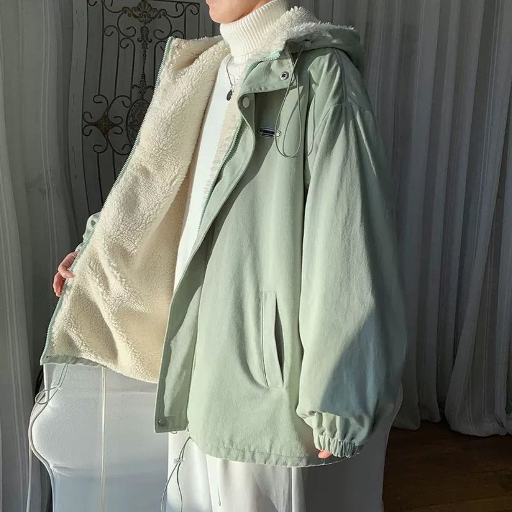 Fleece Lined Hooded Jacket for Women - Lidia