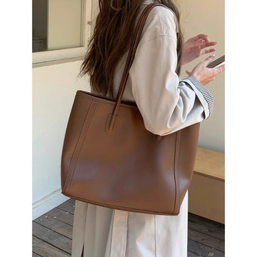 Faux Leather Shoulder Tote Bag for Women - Valentina