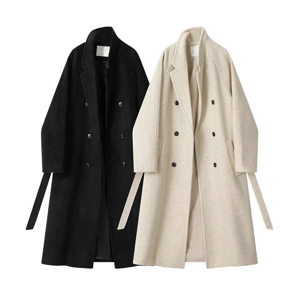 Double Breasted Wool Coat for Women - Lucia