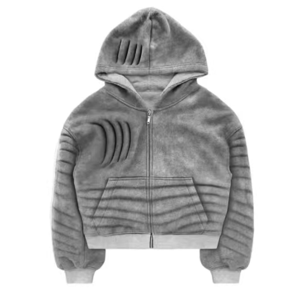Reversible Zip Up Hoodie Jacket for Women - Liberata
