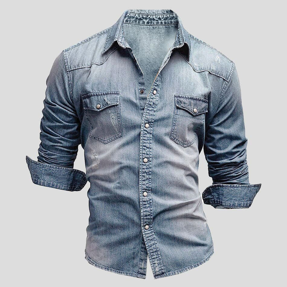 Men's Long Sleeve Button-Up Shirt | with Chest Pockets