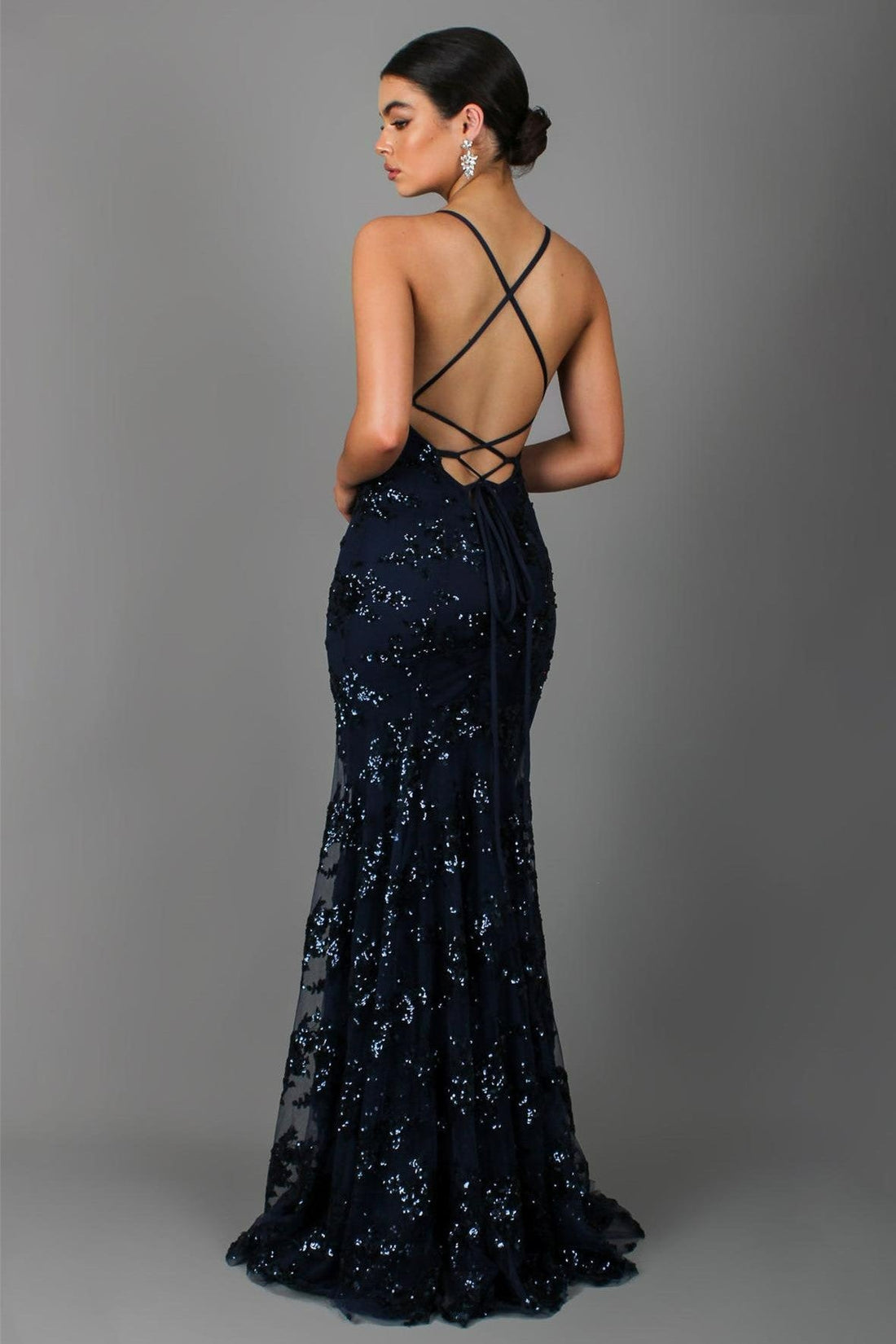 Sequin Maxi Dress with Spaghetti Straps for Women - Simona