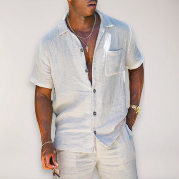 Men’s Short Sleeve Shirt and Shorts Summer Set | Two-Piece