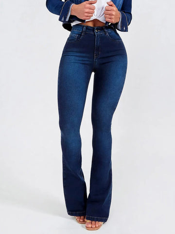 Autumn Winter High Waist Slim Stretch Shaping Bell Bottom Pants Women Jeans Women Jeans