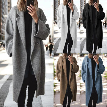 Women's Loose Woolen Cloth Coat | Long