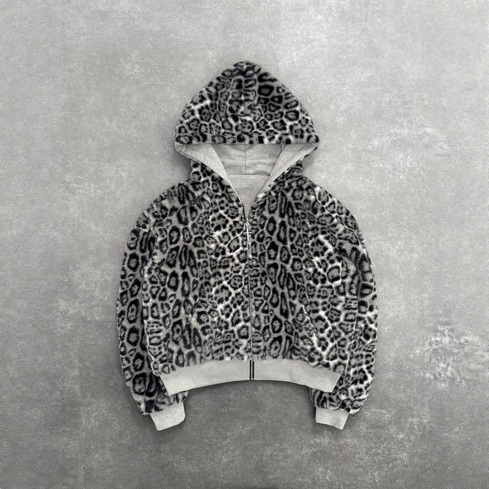 Reversible Zip Up Hoodie Jacket for Women - Raimonda