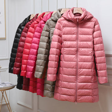 Women's Hooded Puffer Jacket | Long