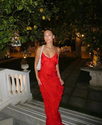 Party Ruffle Dress | Maxi