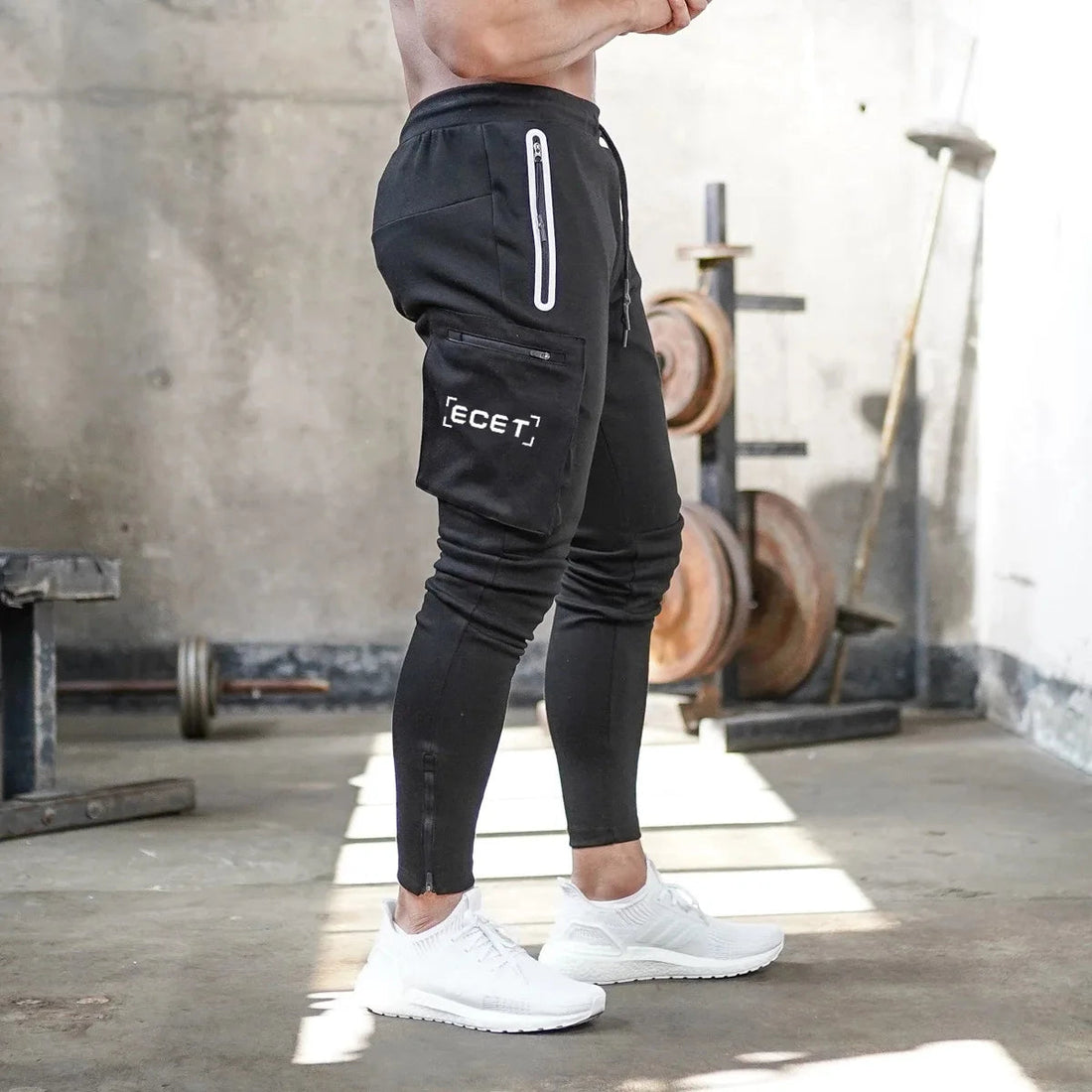 Men's Slim Fit Sporty Jogging Pants | with Zipper Pockets