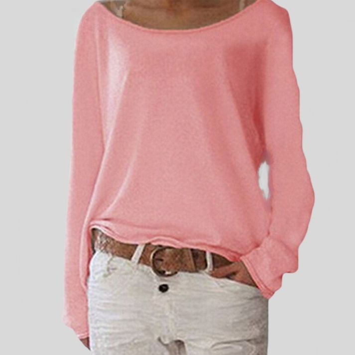 Women's Fine Knit Sweater | Round Neckline