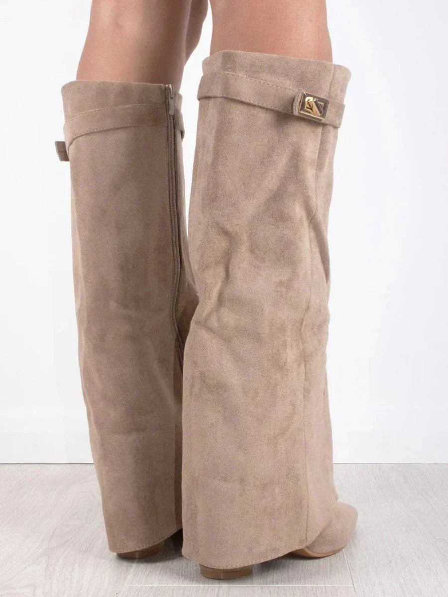 Women's Knee High Boots | Metal Buckle
