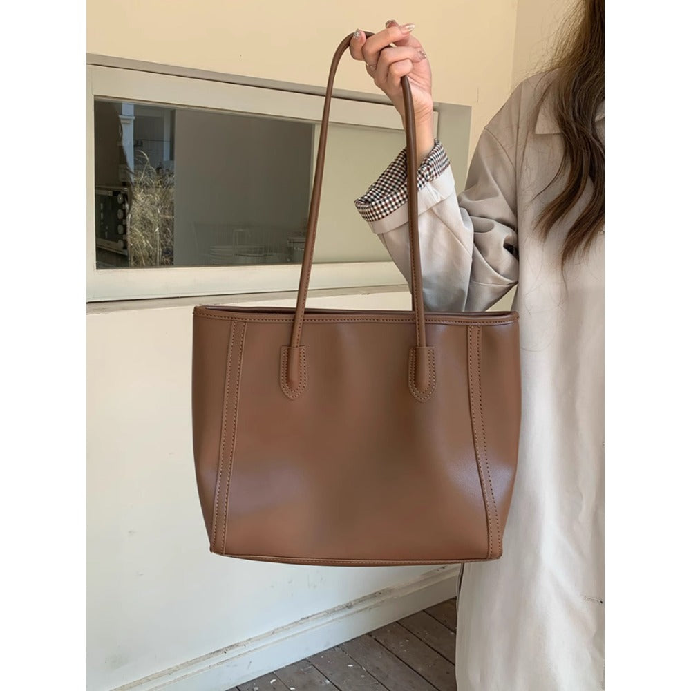 Faux Leather Shoulder Tote Bag for Women - Valentina