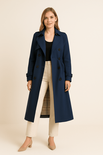 Women's Double-Breasted Trench Coat | Belt