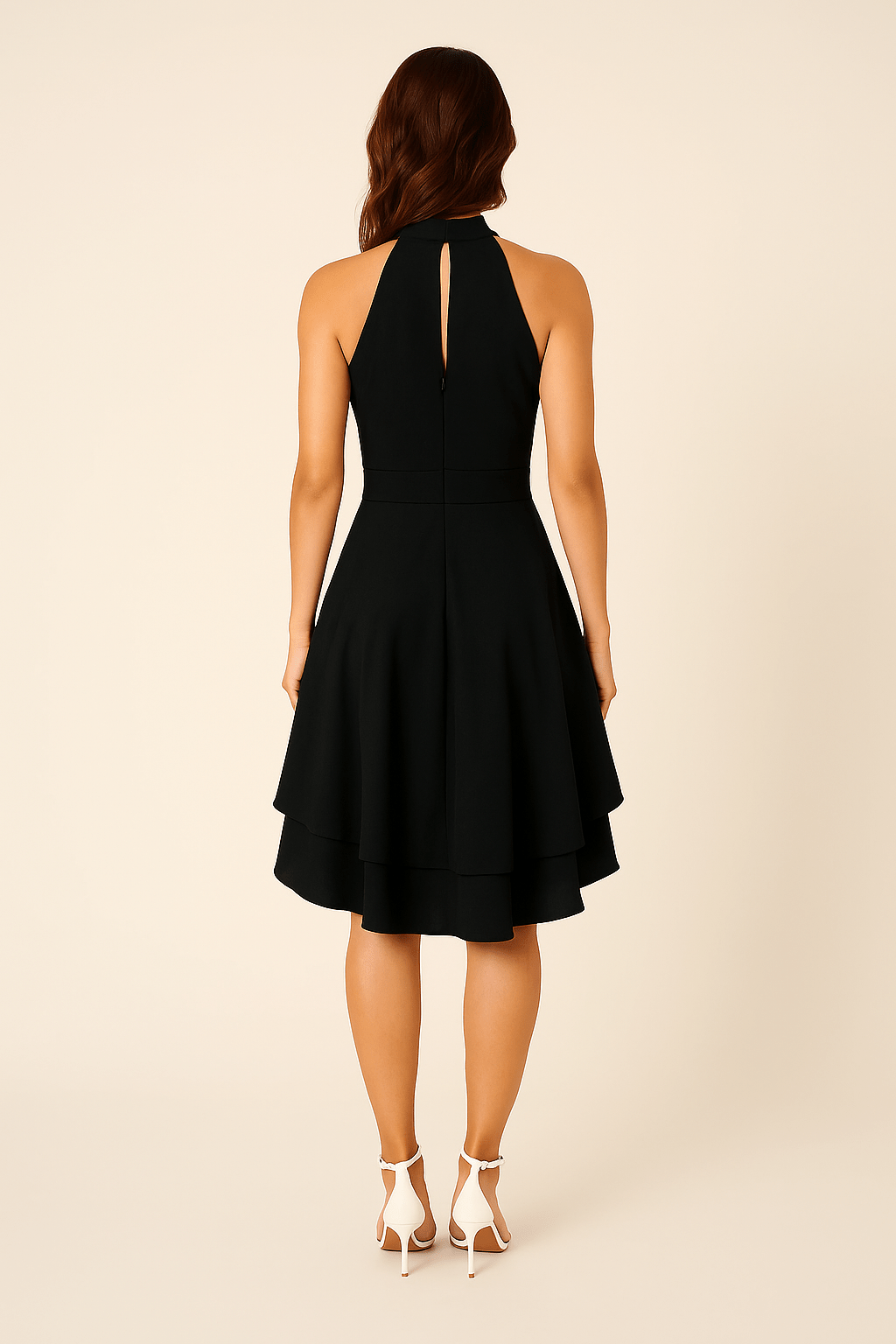 Party Halter Neck Dress | Fitted Waist