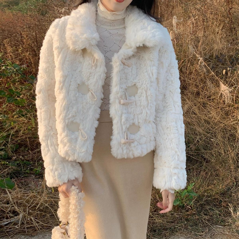 Short Faux Fur Jacket for Women - Antonietta