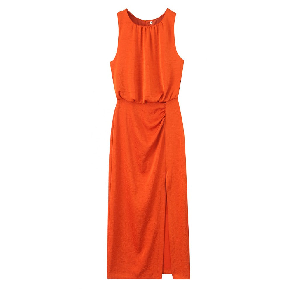 Sleeveless Maxi Dress with Side Slit for Women - Federica