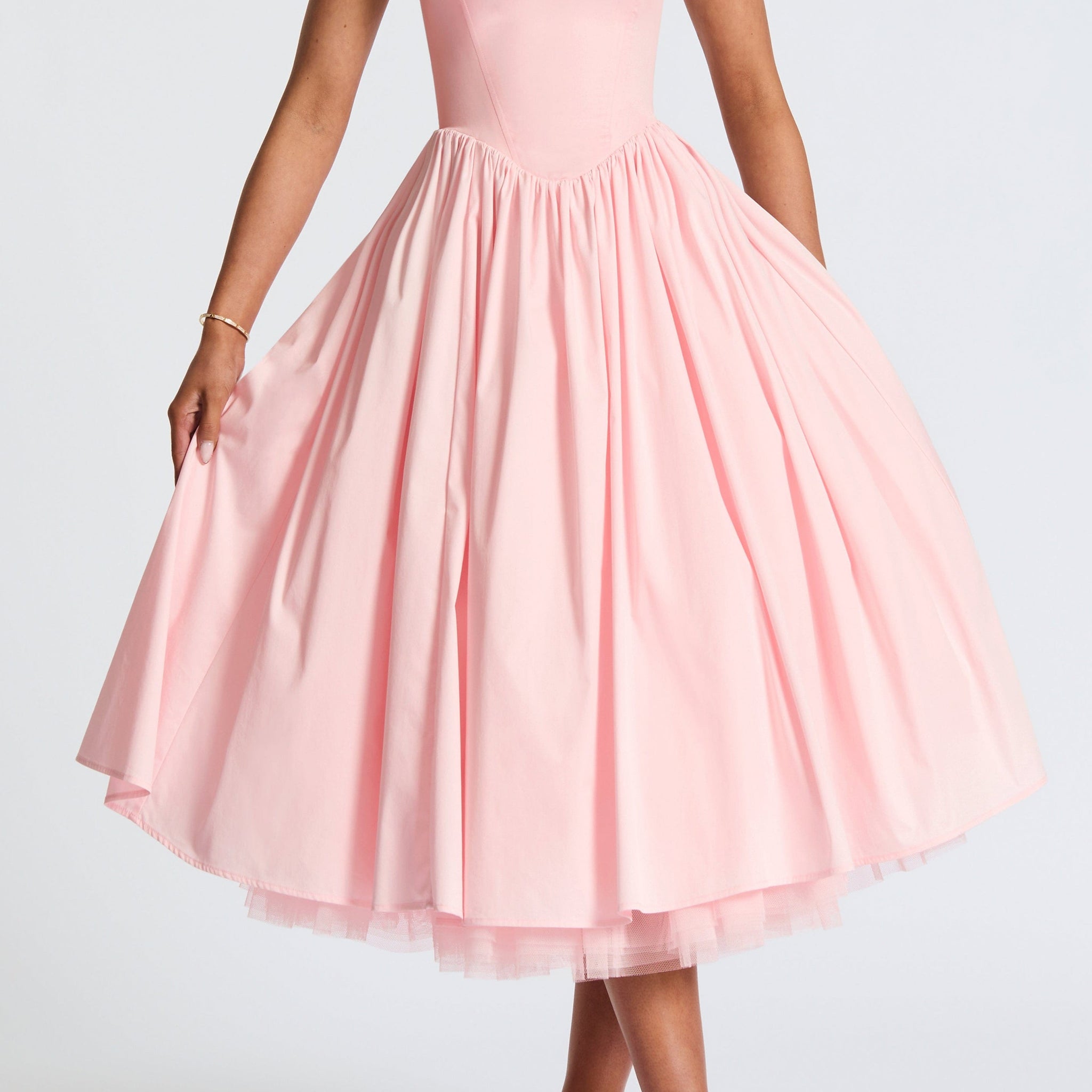 Zoe Midi Dress-Blush