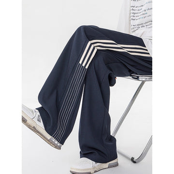 Wide Leg Track Pants with Stripes for Men - Beatrice
