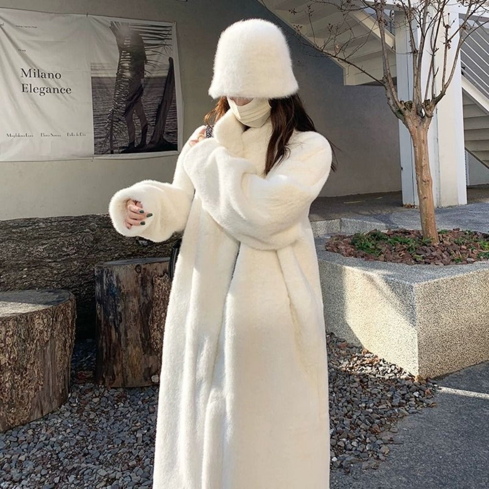 Long Faux Fur Coat for Women - Liana