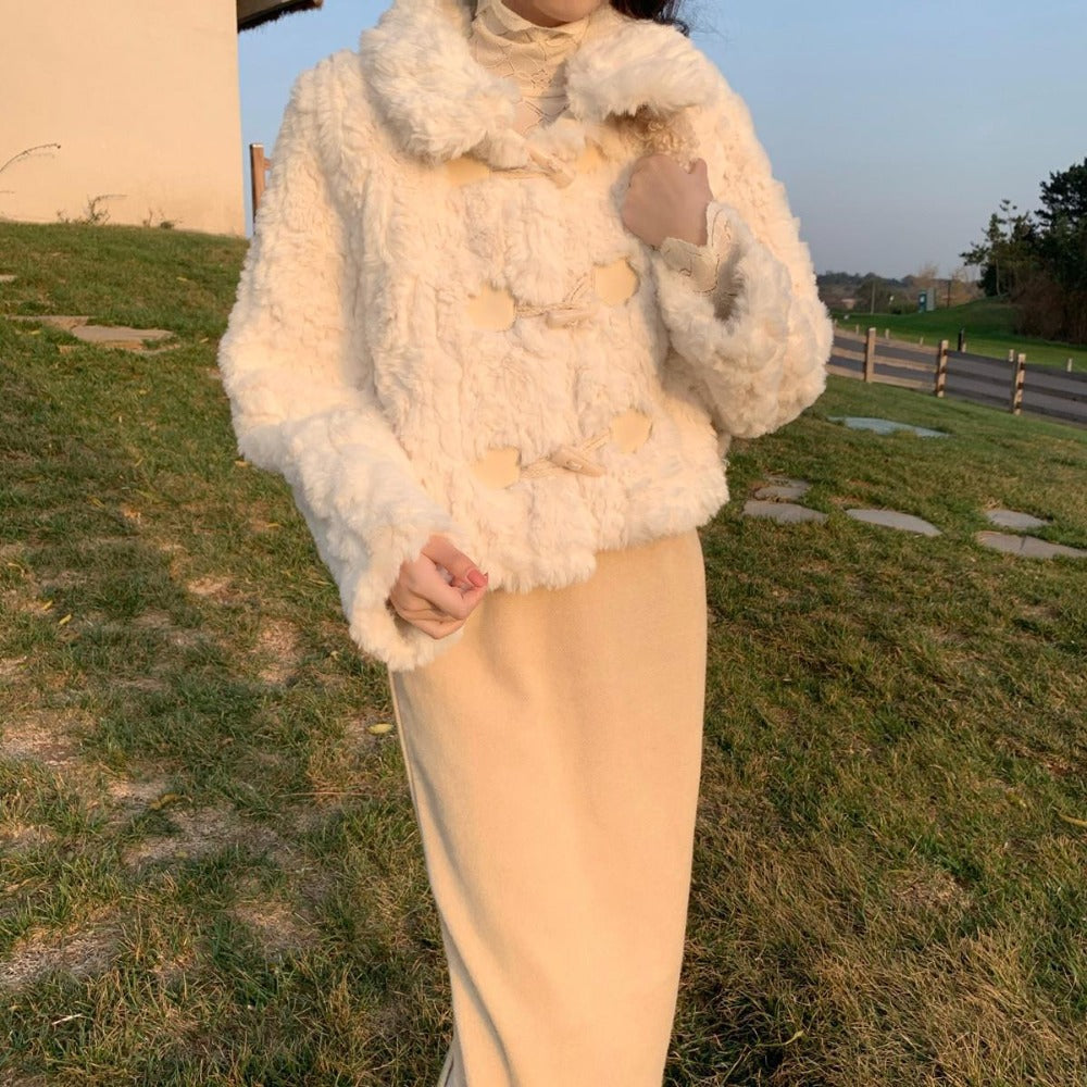 Short Faux Fur Jacket for Women - Antonietta