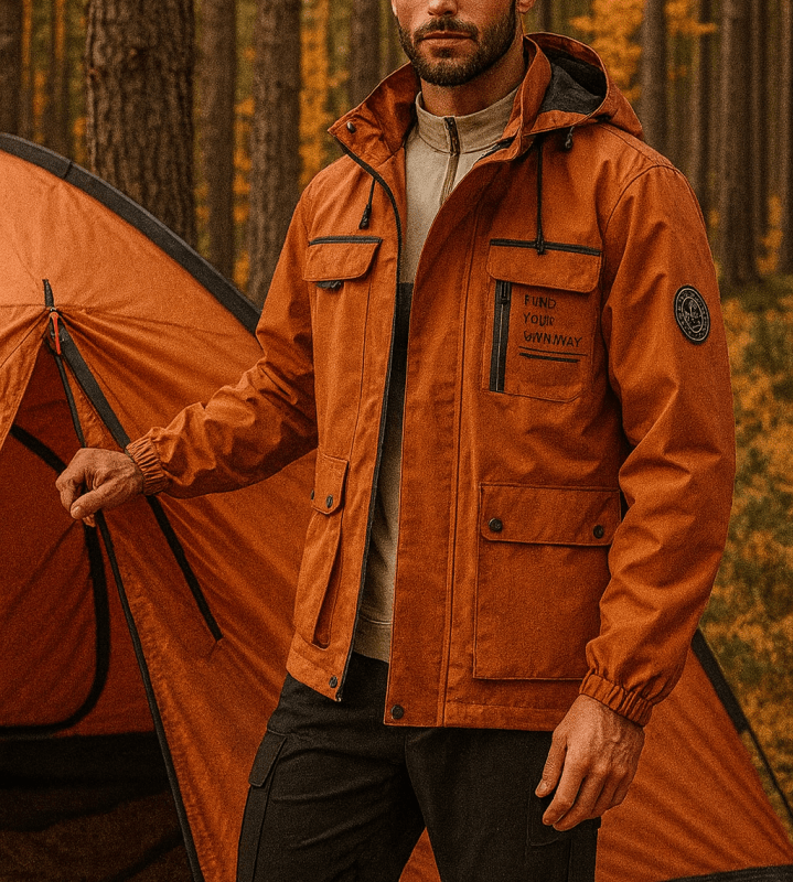 Men's Large Pockets Jacket | Hooded