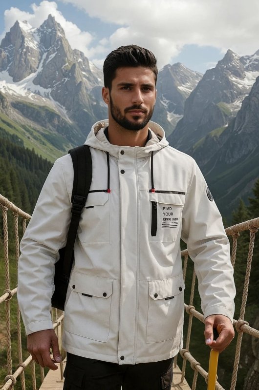 Men's Large Pockets Jacket | Hooded