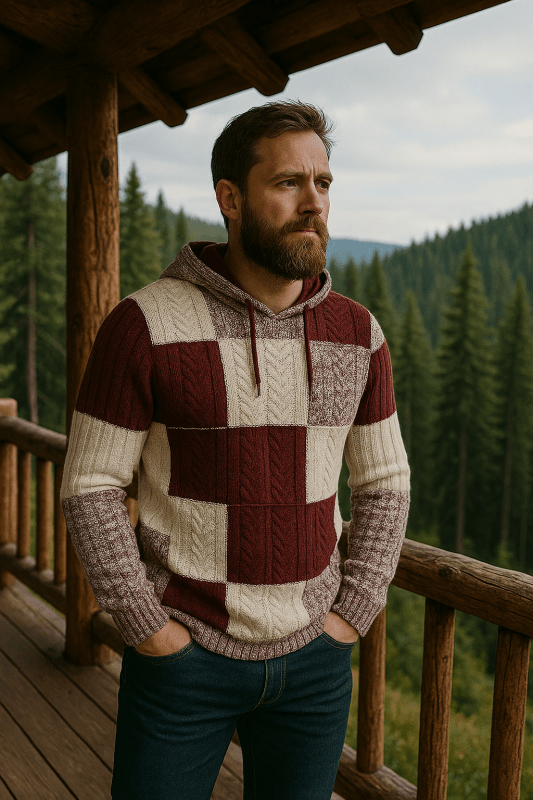 Men's Plaid Hoodie | Knit
