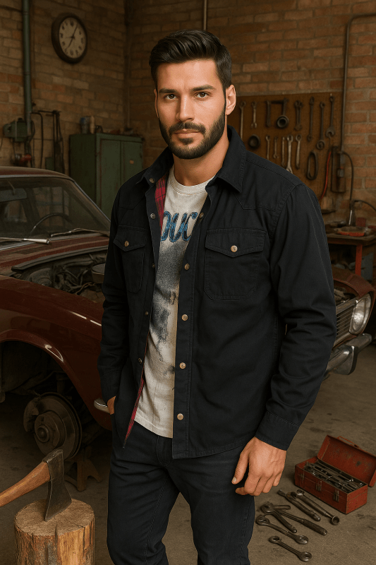 Men's Large Lapel Jacket | Plaid