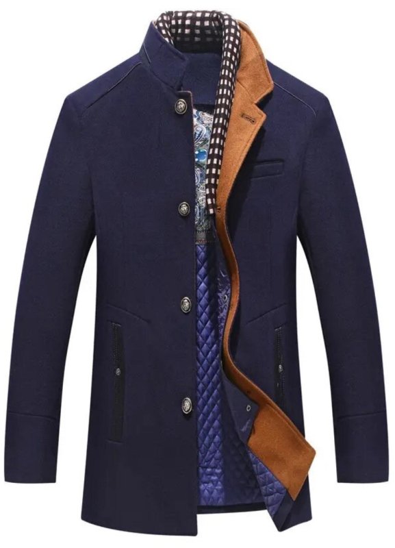 Men's Lapel Coat | Color Matching
