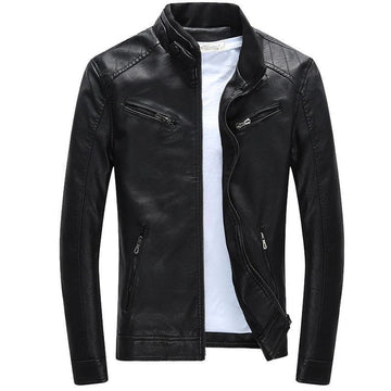 Men's Locomotive Leather Jacket | Winter