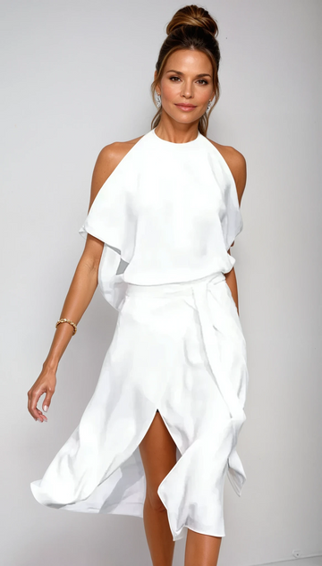 Women's Halter Evening Dress | Midi
