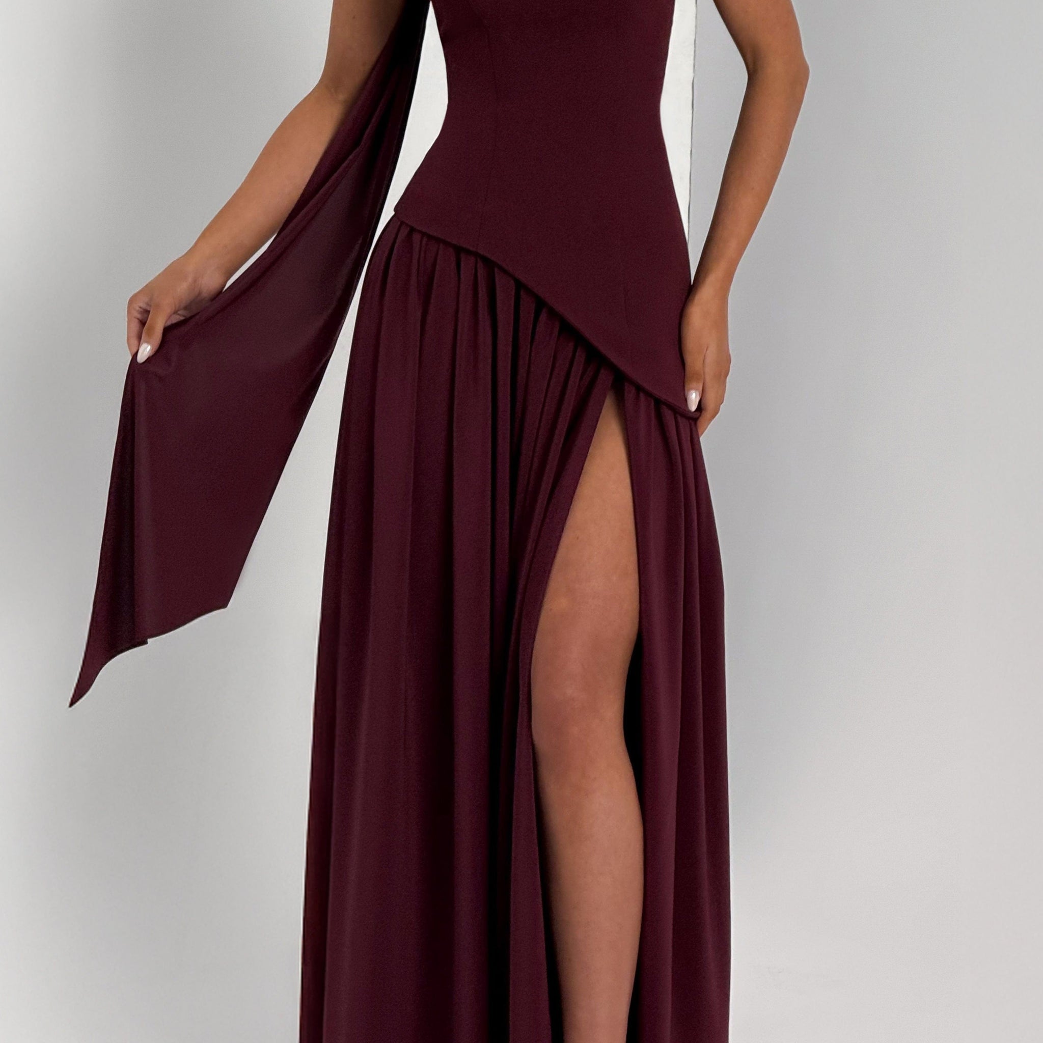 Natale Maxi Dress - Cherry Lacquer