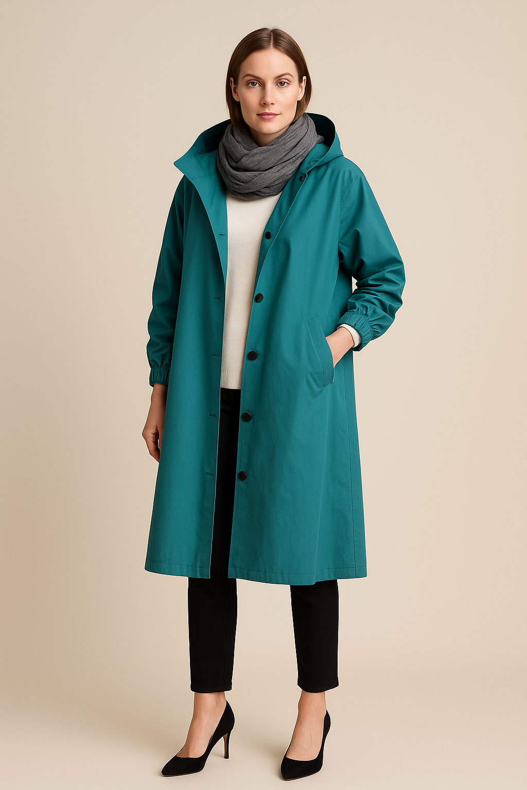 Women's Hooded Trench Jacket | Long